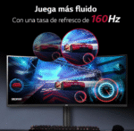 LG 34WP65C-B - Monitor Gaming UltraGear Curvo 34 pulgadas, Panel Nano VA: 3440x1440p, 21:9, 250 cd/m², 1000:1, 160Hz, entradas: DPx1, HDMIx1, USB-Ax3, Color Negro - Imagen 3